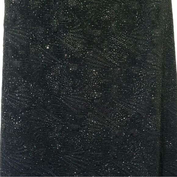 NWT Alex Evenings Midi Length Jacket Scoop Neck Dress Set Black Sequin Size 12 - Picture 10 of 15